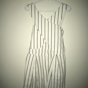 GB Girls Tie-Front Striped Wide Leg Jumpsuit